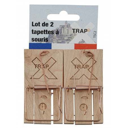 Tapette à souris en bois, lot de 2 