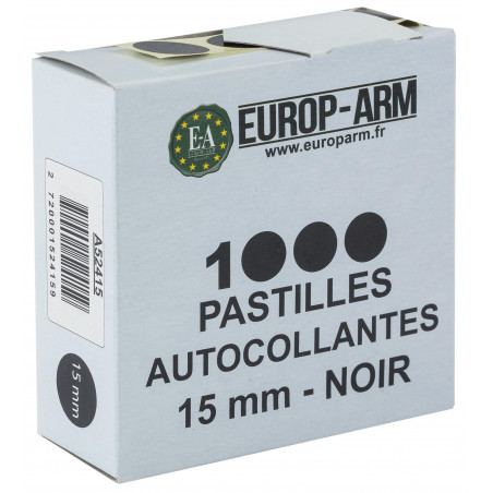 Pastilles autocollantes noires diam. 15 ou 19 mm 