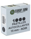 Pastilles autocollantes noires diam. 15 ou 19 mm 