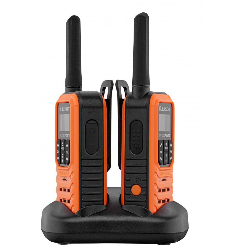 Pack 2 radios Albrecht Tectalk Float 2 PMR446 orange 