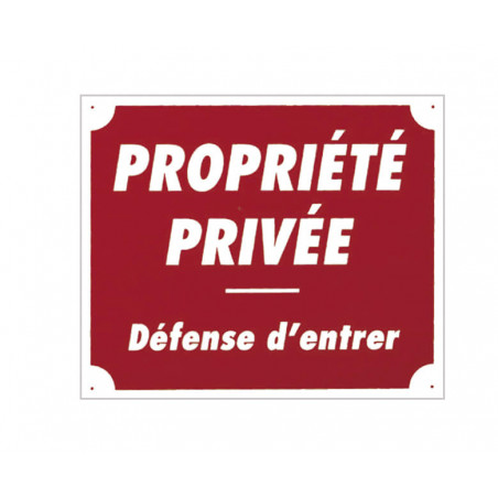 Panneau ''Propriété privée'' 30 x 25 cm 