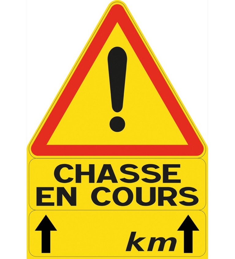 Triangle signalisation chasse en cours pro hunt 