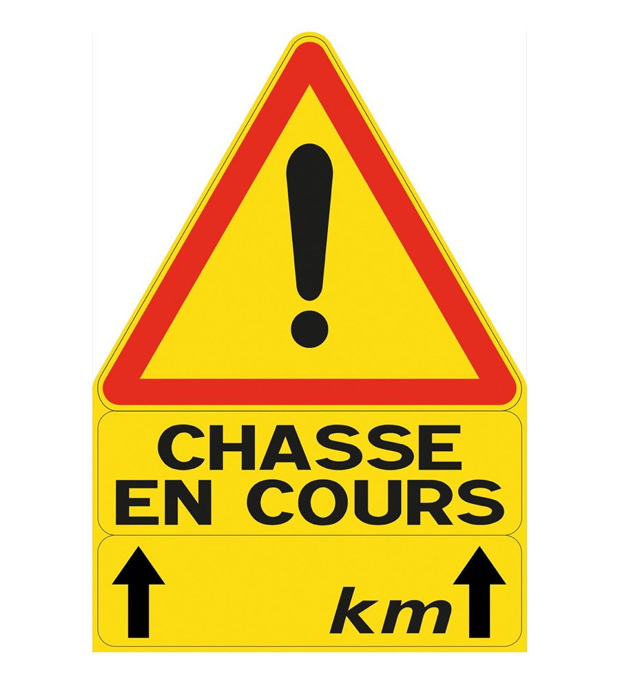 Triangle signalisation chasse en cours pro hunt 