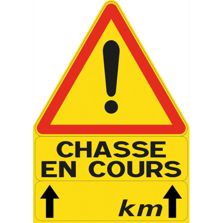 Triangle signalisation chasse en cours pro hunt 