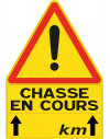 Triangle signalisation chasse en cours pro hunt 