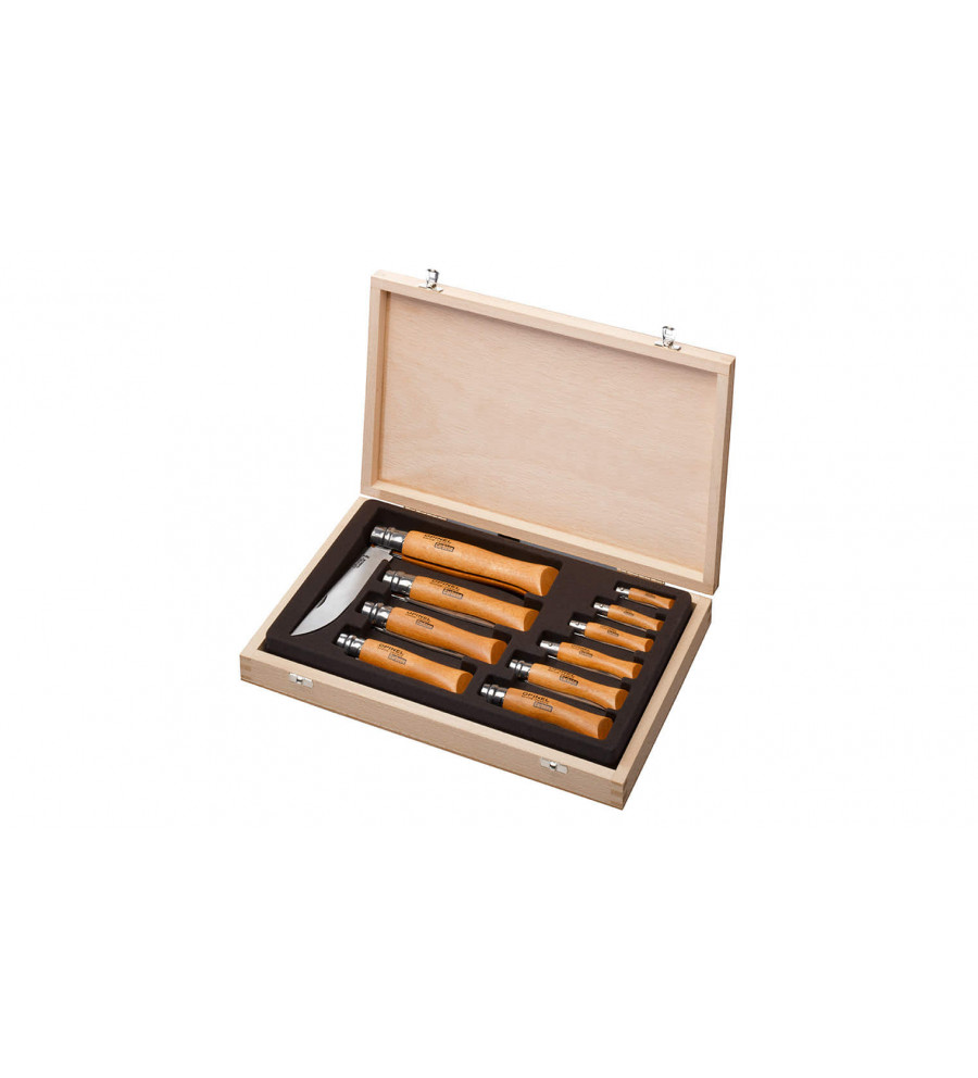 Coffret 10 couteaux collection Opinel 