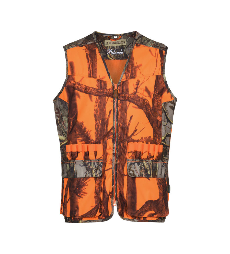 Gilet chasse palombe ghostcamo blaze/black  