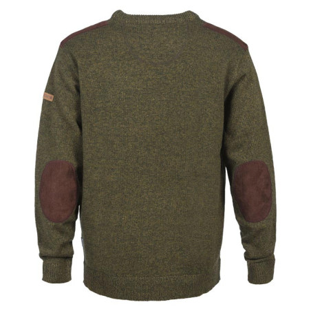 Pull chasse brode col rond  