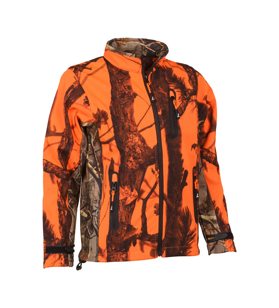 Blouson chasse softshell ghostcamo enfant