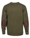 Pull chasse brode col rond  