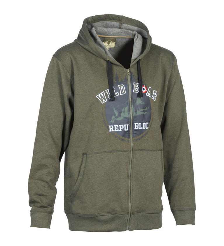 Sweatshirt avec zip a capuche wild boar republic  