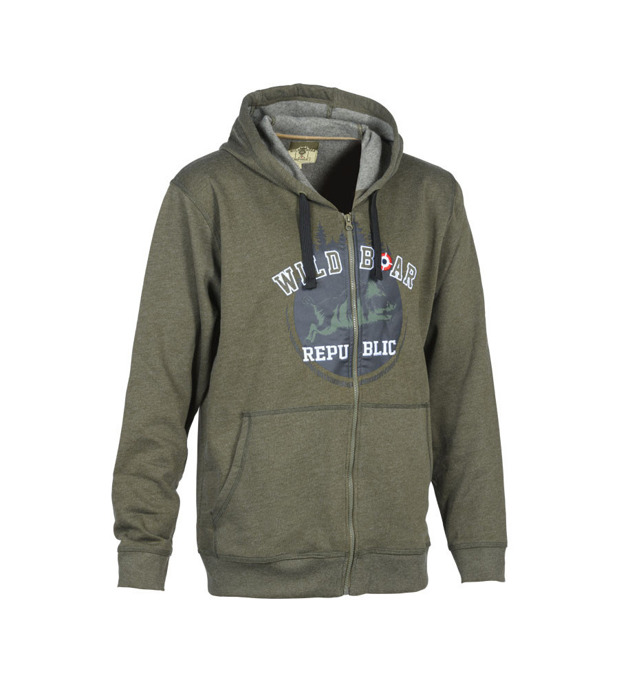 Sweatshirt avec zip a capuche wild boar republic  