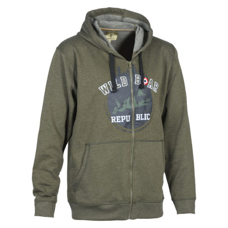 Sweatshirt avec zip a capuche wild boar republic  